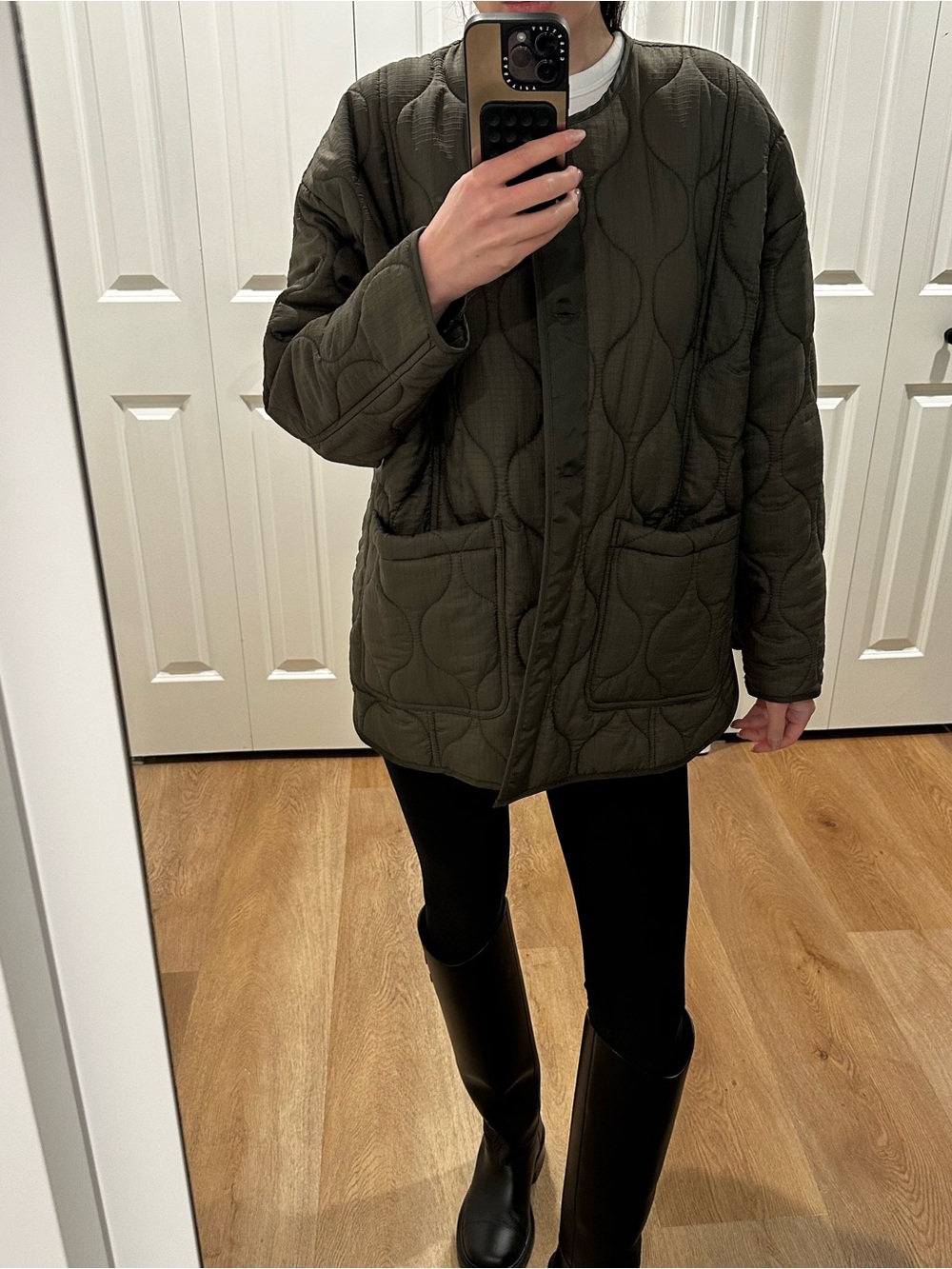 Anthropologie quilted barn coat